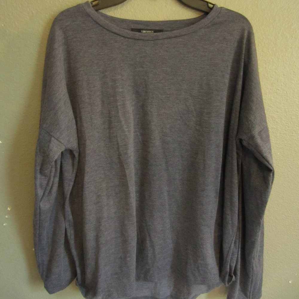 Women's Gray/Blue Long Sleeve Top